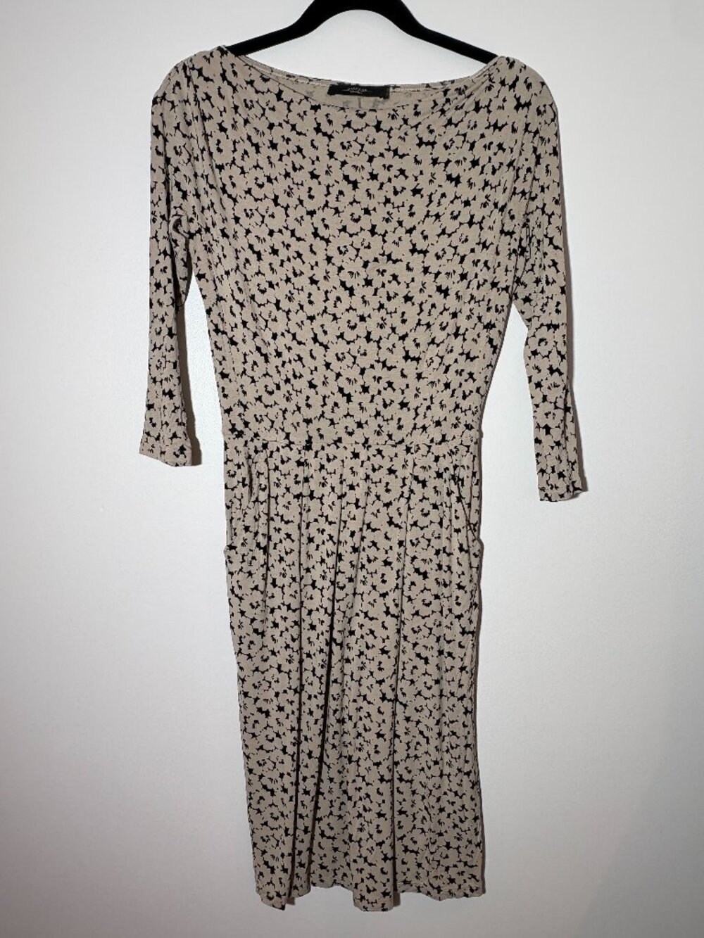 Weekend Max Mara Floral Midi Dress Cotton Stretch Italian Designer Cottagecore